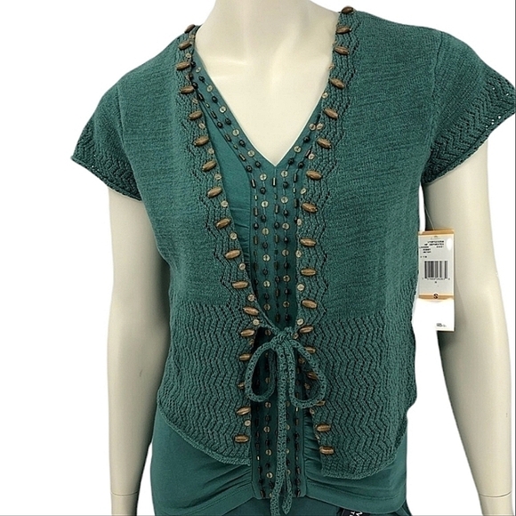 NWT Nine West Separates Green Beaded Set of 3
